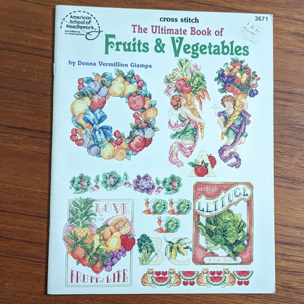 Fruits & Vegetables Cross Stitch Pattern Book
